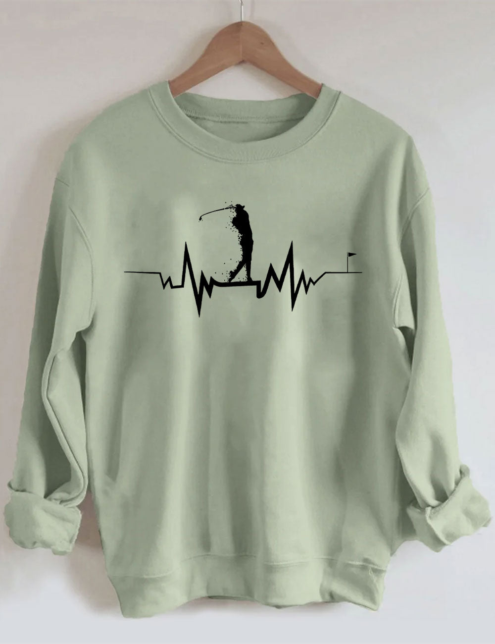 Golfer Heartbeat Golf Sweatshirt