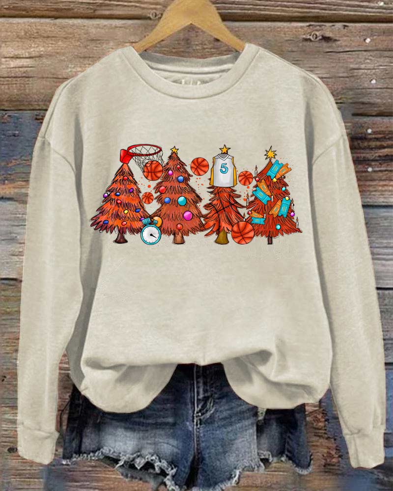 Basketball Christmas Trees Sweatshirt