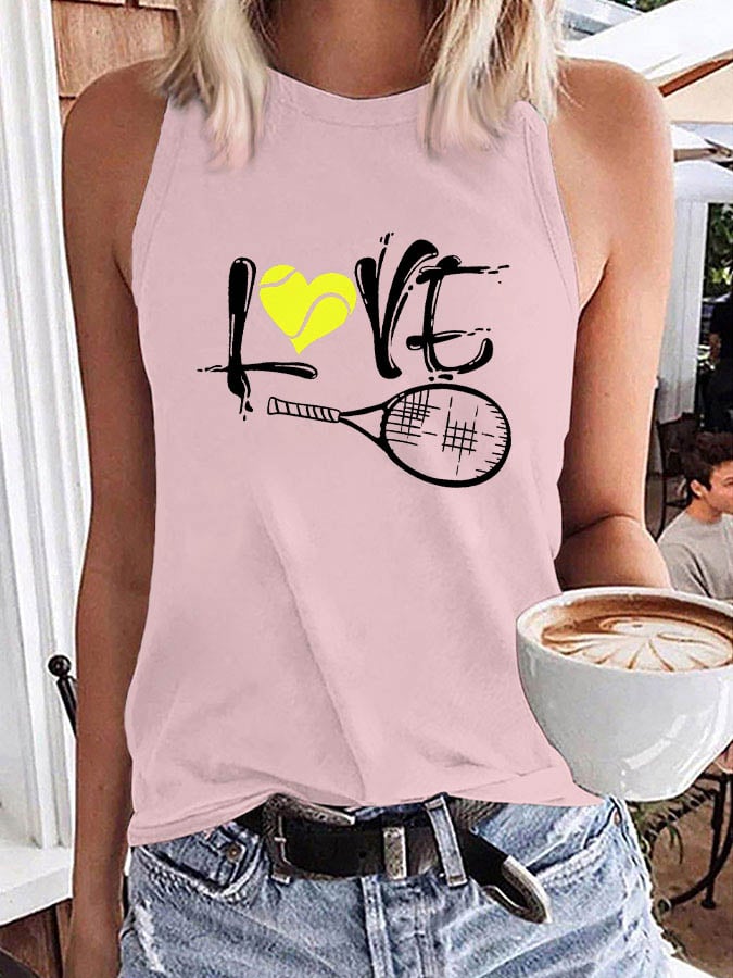 Women's Tennis Lovers Printed Tank Top