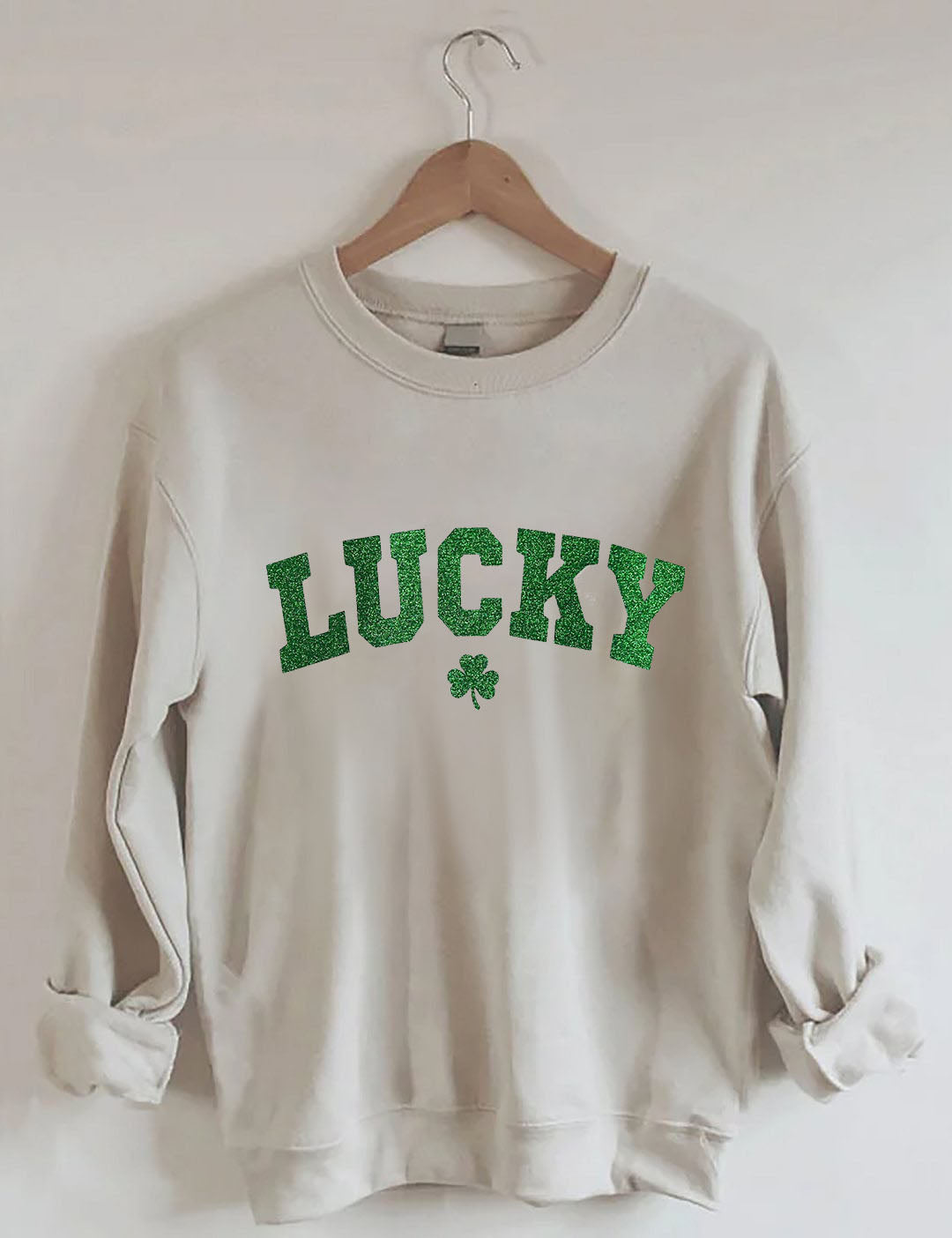Lucky Sweatshirt, St Patty's Glitter Sweatshirt