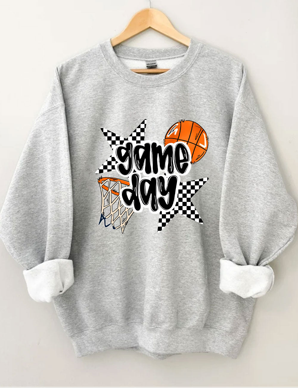 Custom Name Basketball Game Day Sweatshirt