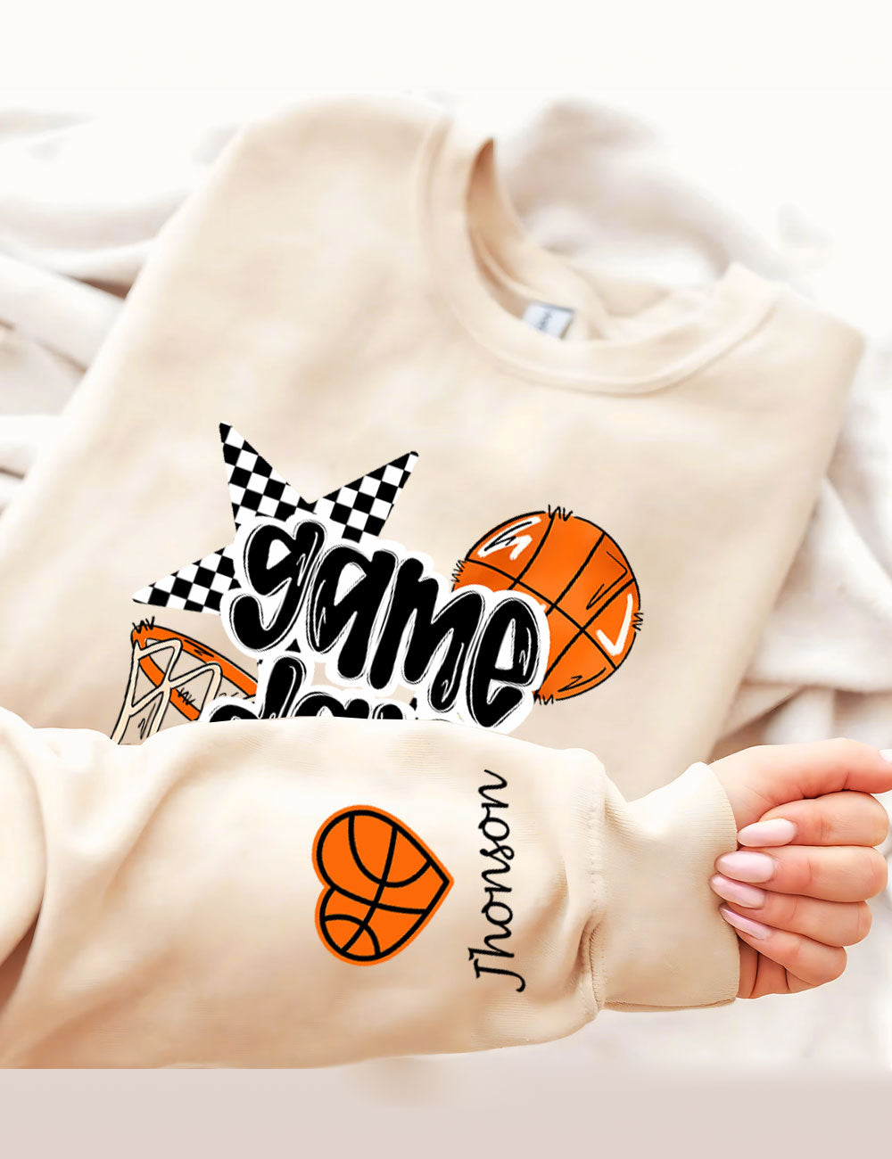 Custom Name Basketball Game Day Sweatshirt