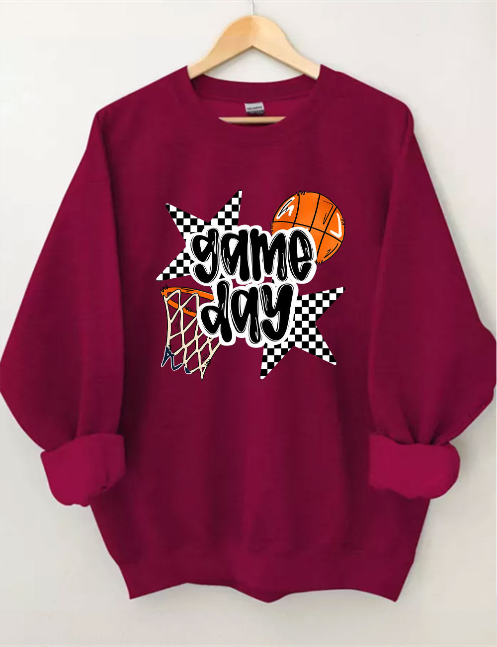Custom Name Basketball Game Day Sweatshirt