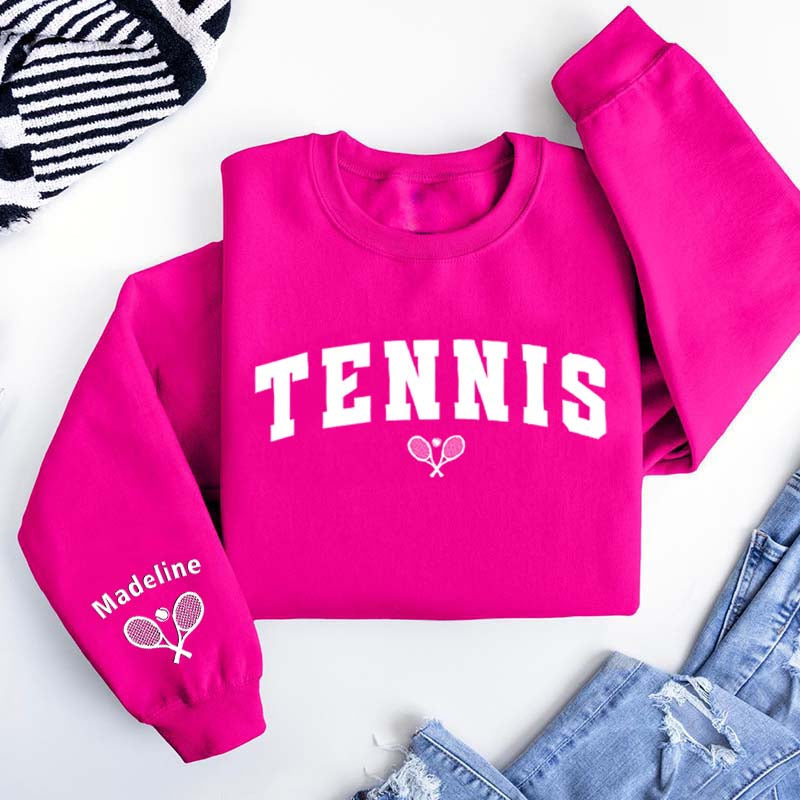 Custom Name Matching Tennis Team Sweatshirt