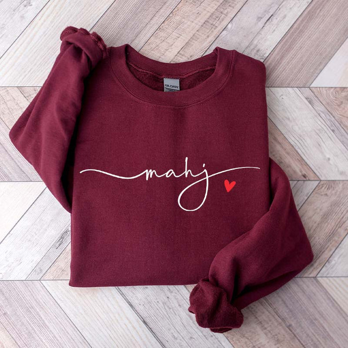 Cute Minimalistic Mahjong Sweatshirt