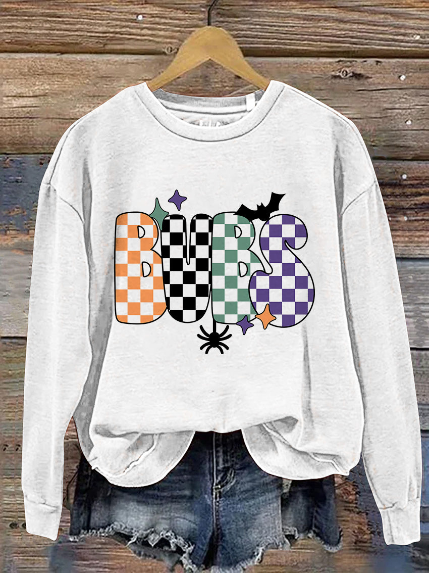 Halloween Bubs Casual Print Sweatshirt