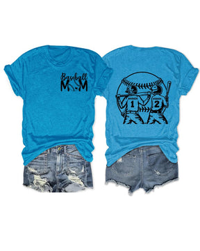 Personalized Baseball Mom 2 Boys T-Shirt