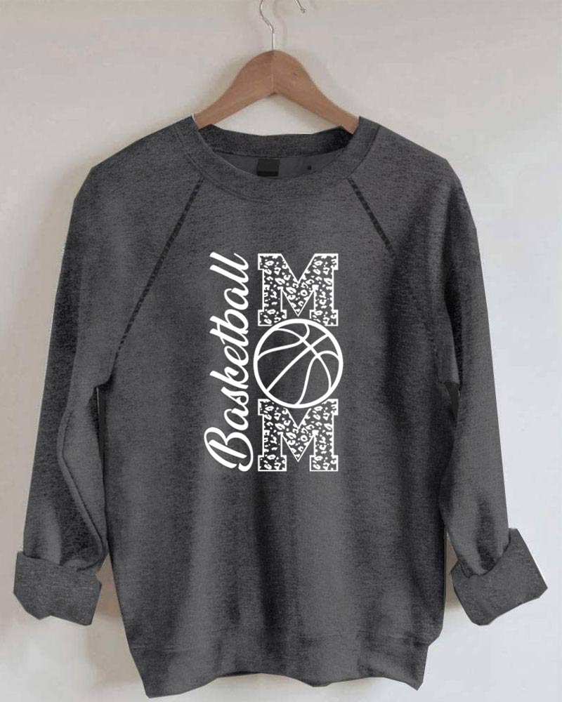 Basketball Mom Printed Sweatshirt