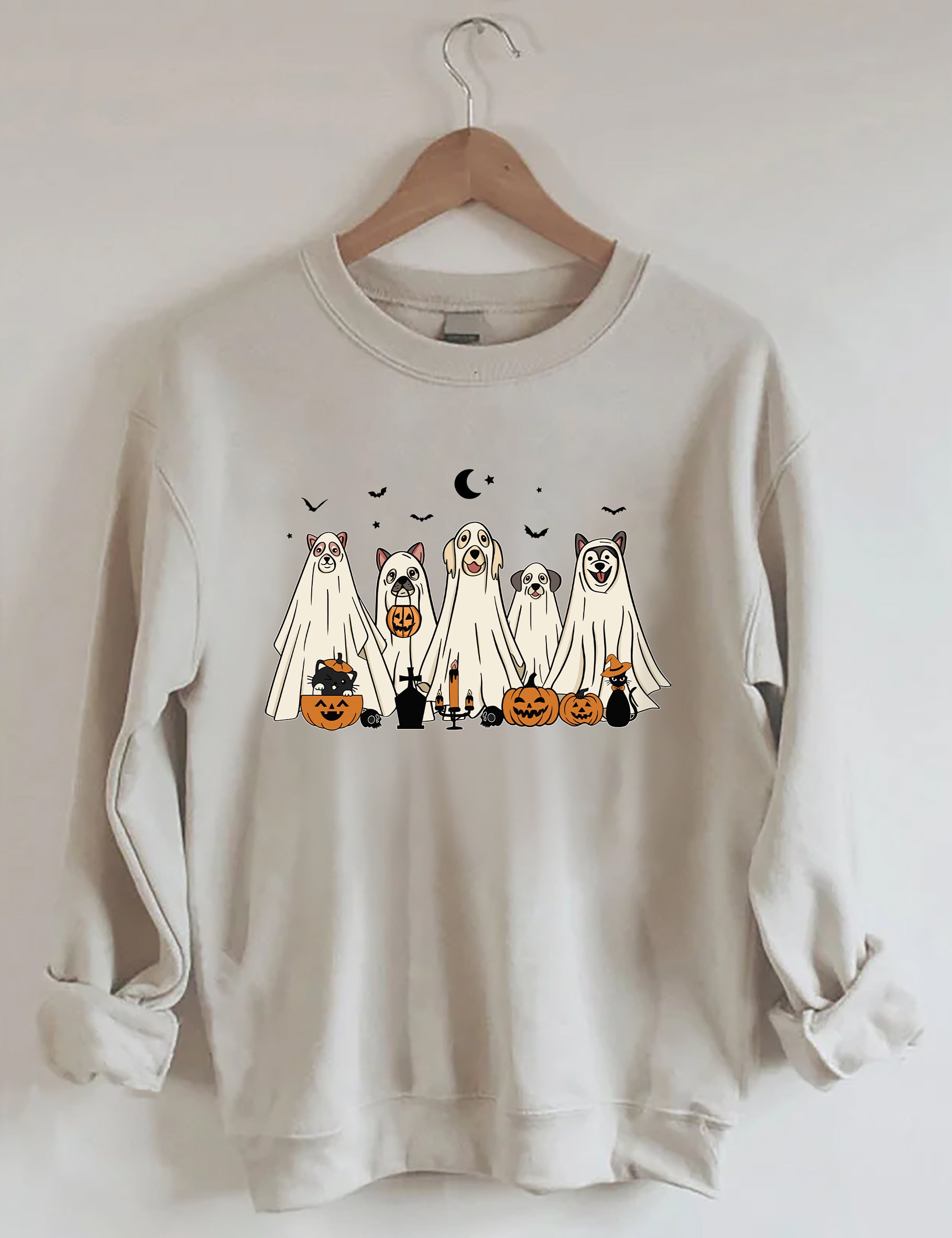 Halloween Ghost Dog Sweatshirt