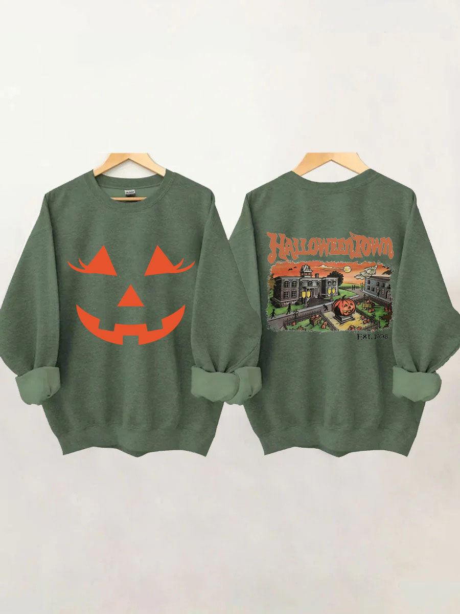 Smile Pumpkin Halloweentown Sweatshirt