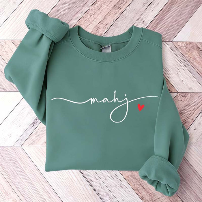 Cute Minimalistic Mahjong Sweatshirt