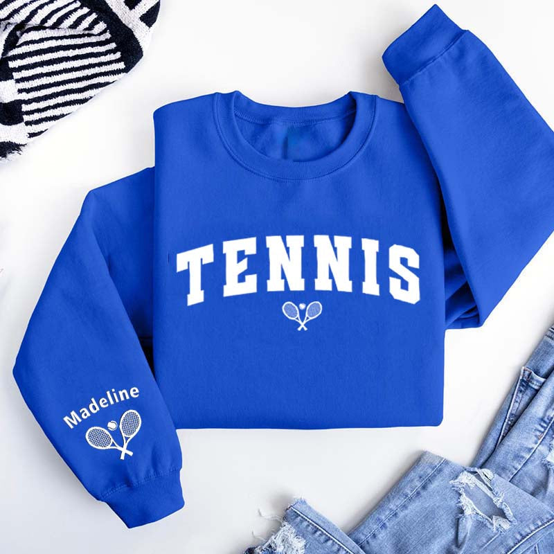 Custom Name Matching Tennis Team Sweatshirt