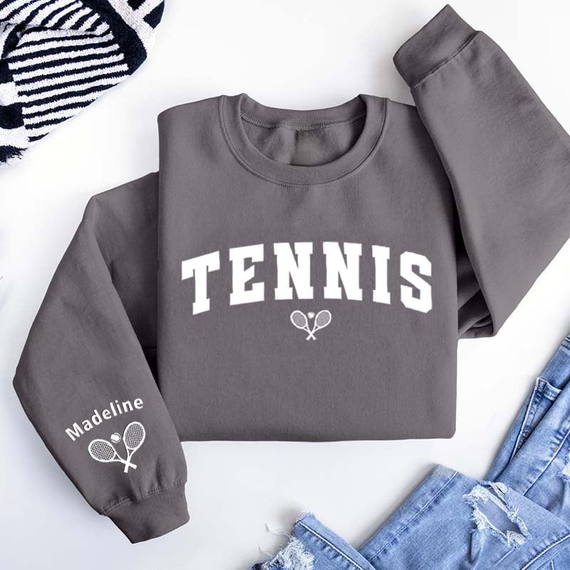 Custom Name Matching Tennis Team Sweatshirt