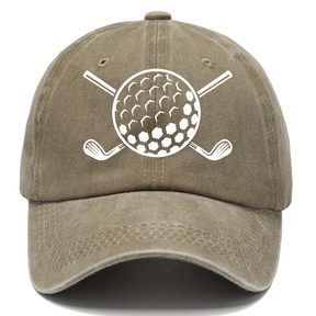 Golf Ball And Clubs Classic Cap