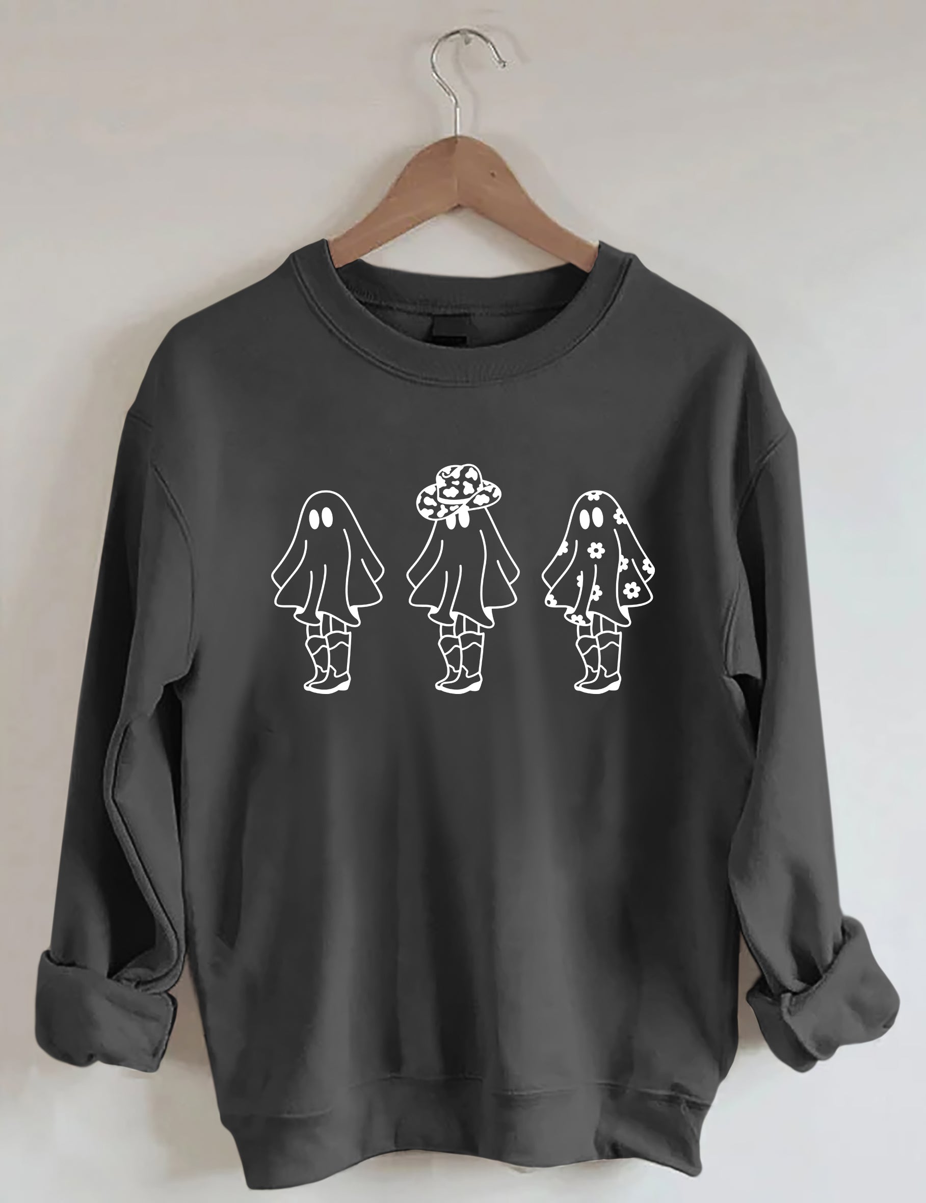 Ghost Outline Spooky Season Sweatshirt