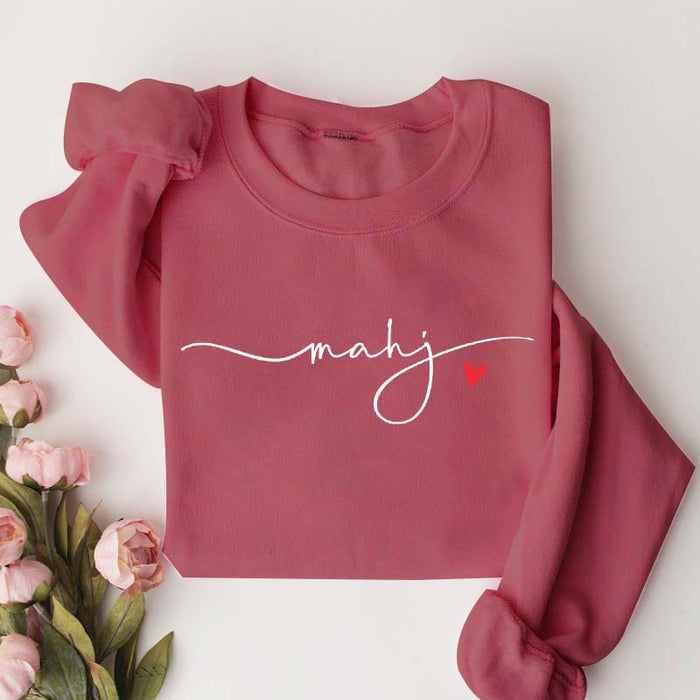 Cute Minimalistic Mahjong Sweatshirt