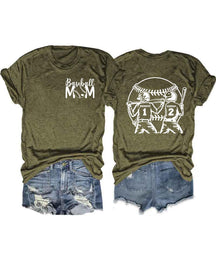 Personalized Baseball Mom 2 Boys T-Shirt