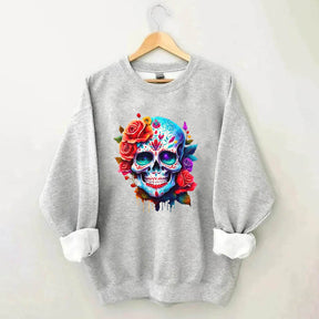 Floral Skull Boho Sweatshirt