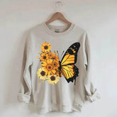 Sunflower Butterfly Sweatshirt