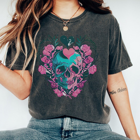 Floral Boho Sugar Skull T-shirt