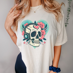 Hippie Pastel Heart Skull T-shirt