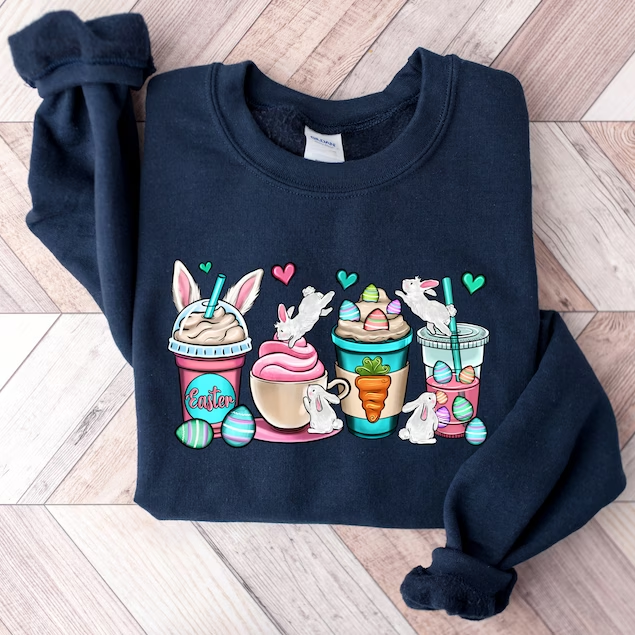 Easter Coffee Bunny Sweatshirt