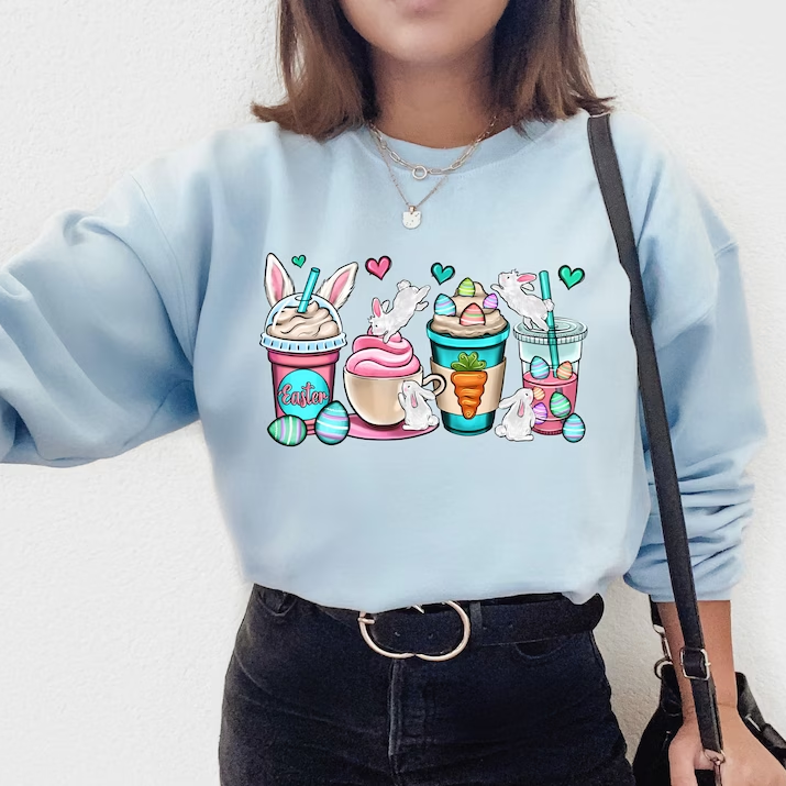 Easter Coffee Bunny Sweatshirt