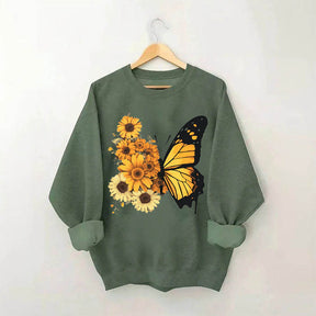 Sunflower Butterfly Sweatshirt