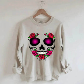 Sugar Skull Flower Sweatshirt