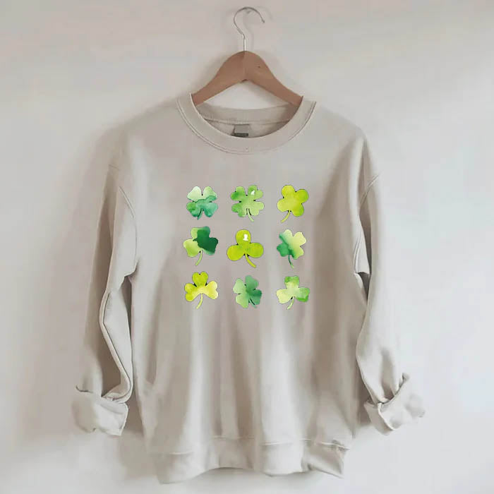 Watercolor Shamrocks Sweatshirt