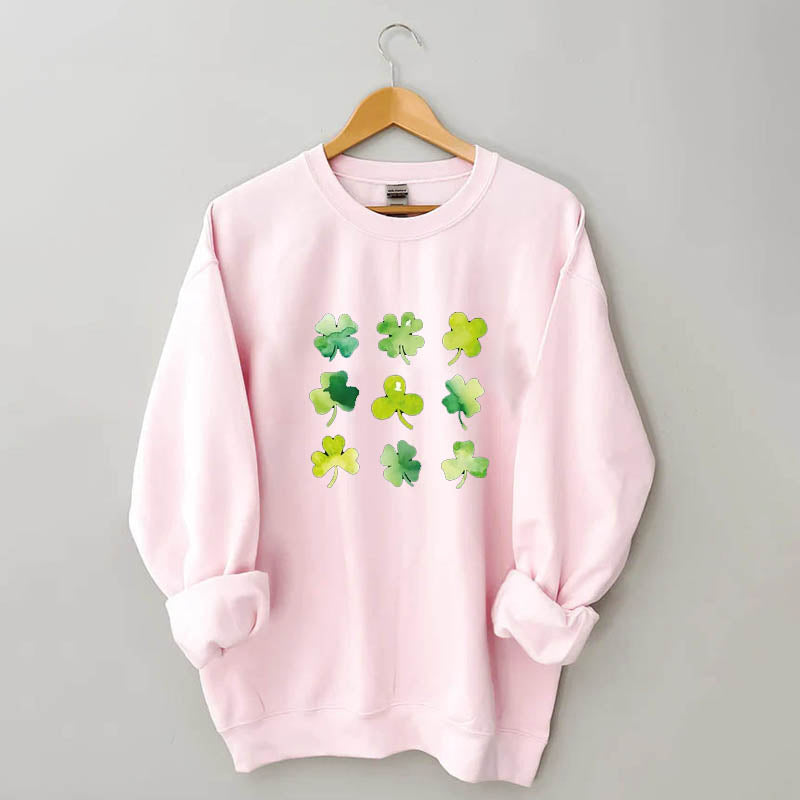 Watercolor Shamrocks Sweatshirt