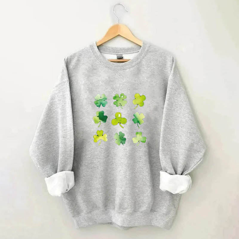 Watercolor Shamrocks Sweatshirt