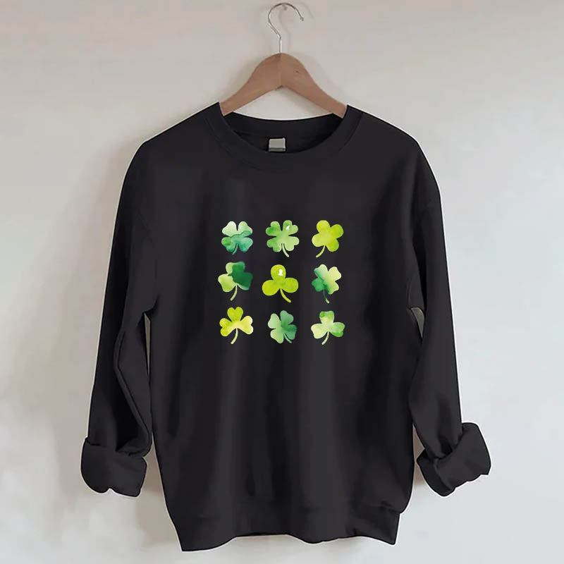 Watercolor Shamrocks Sweatshirt