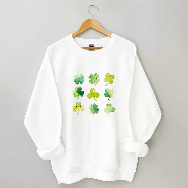 Watercolor Shamrocks Sweatshirt