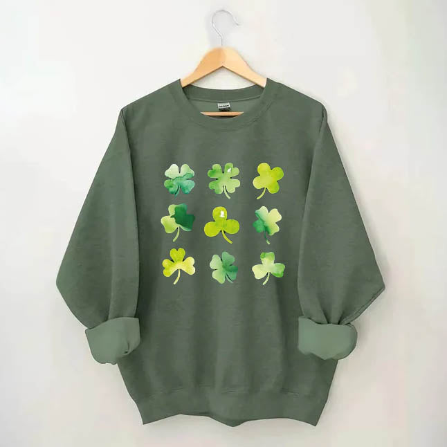 Watercolor Shamrocks Sweatshirt