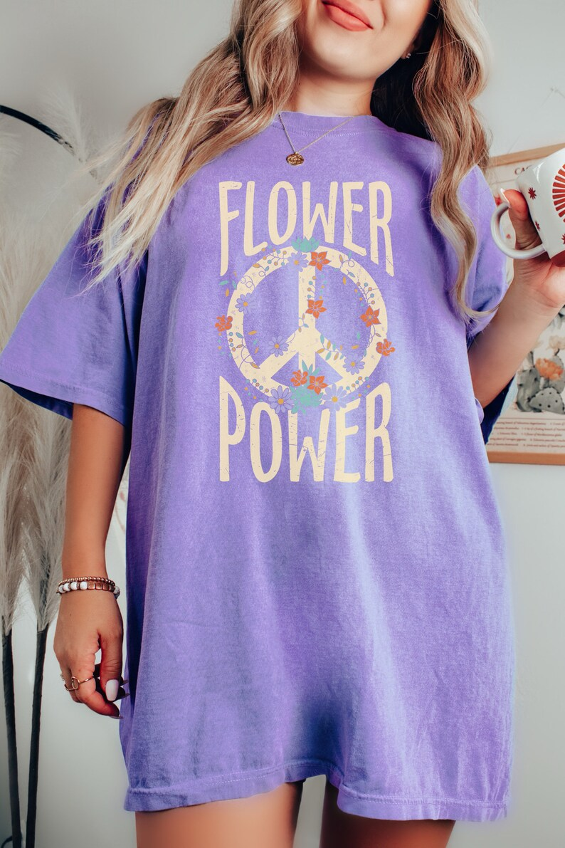 Flower Power Floral Peace T-shirt