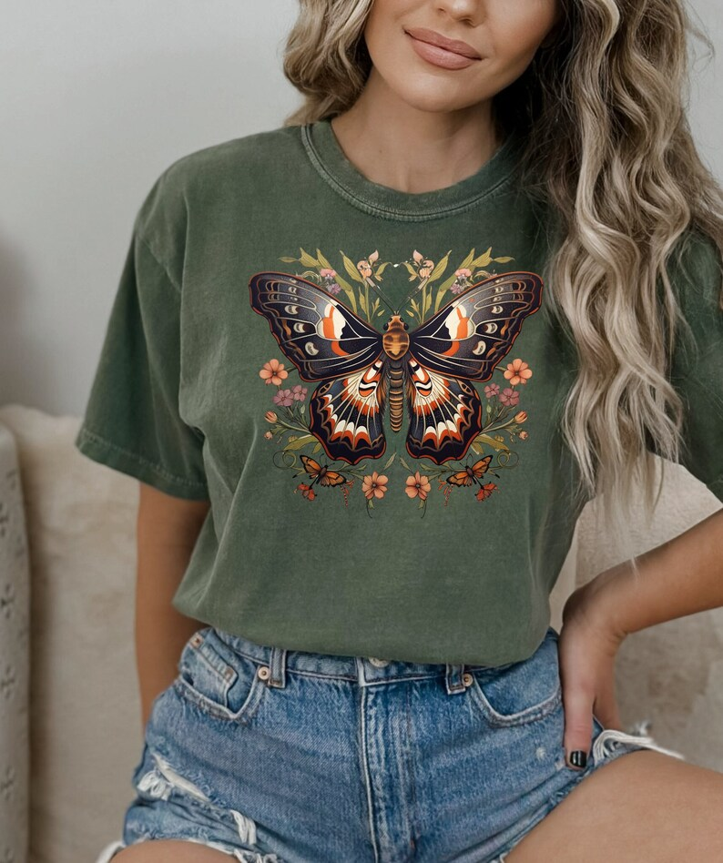 Cottagecore Garden Butterfly T-shirt