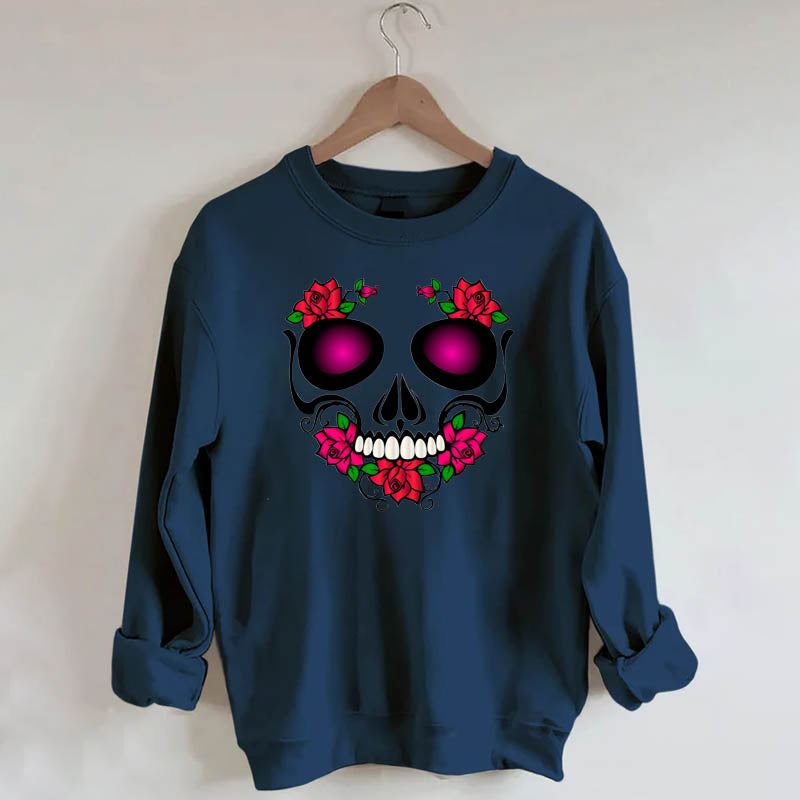 Sugar Skull Flower Sweatshirt