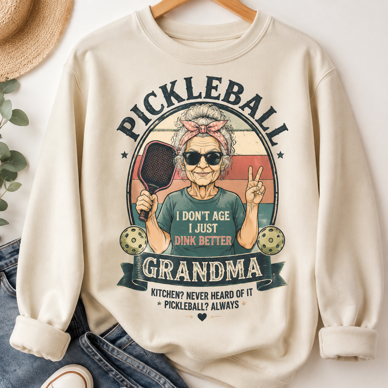 Funny pickleball grandma sweatshirt