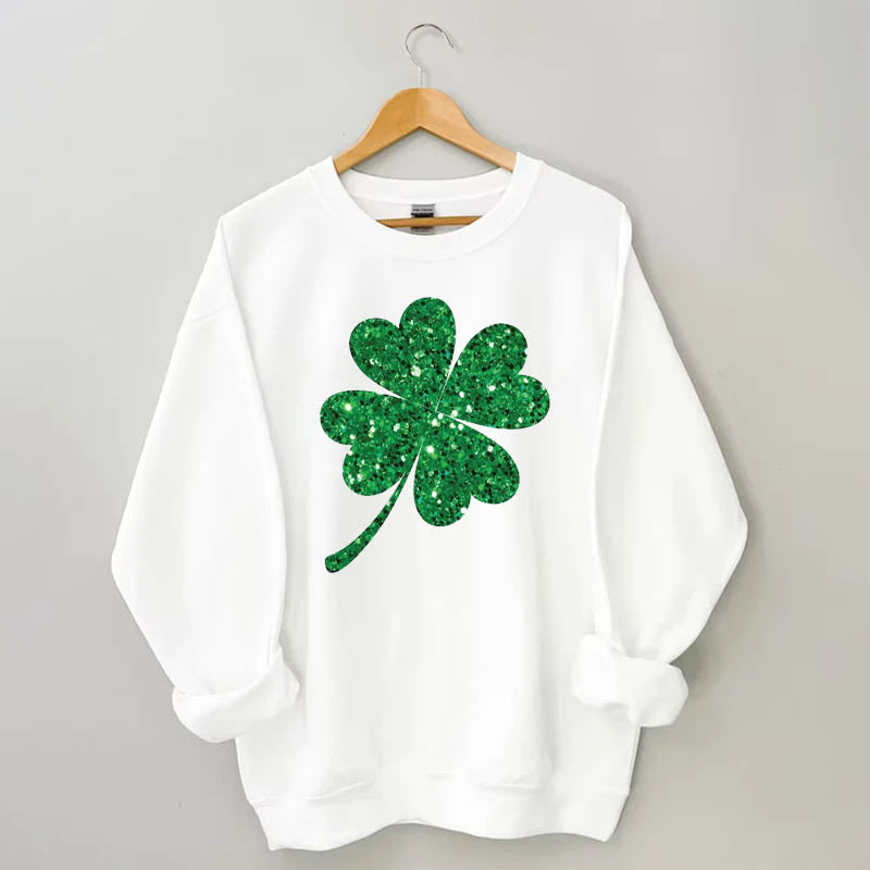 Women Glitter Patrick's Day Sweatshirt