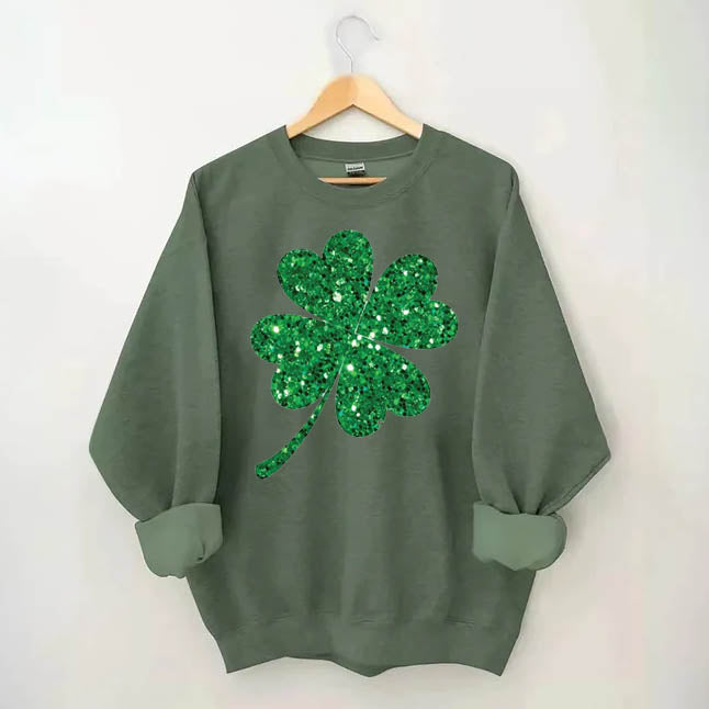 Women Glitter Patrick's Day Sweatshirt