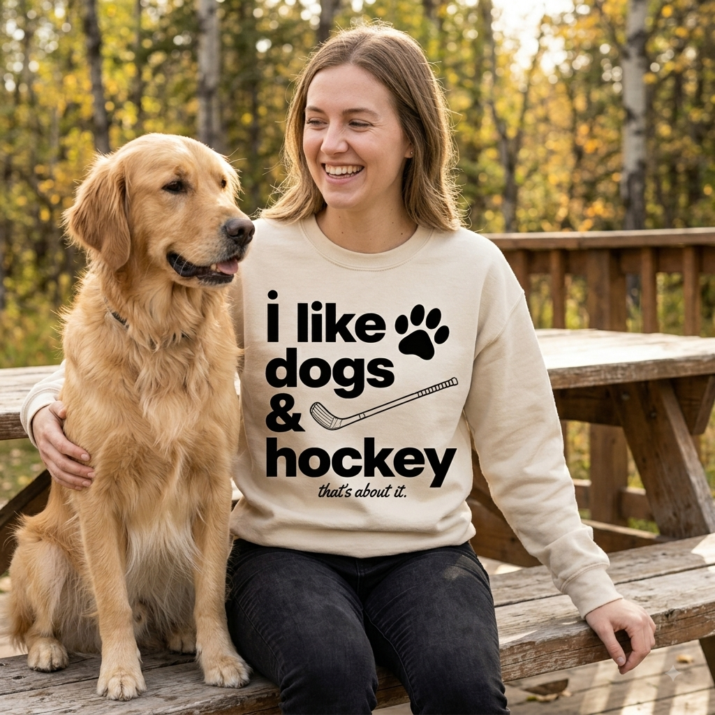 I Like Dogs And Hockey Sweatshirt