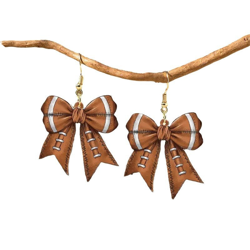 Basketball Butterfly Creative Design Fashion Earrings