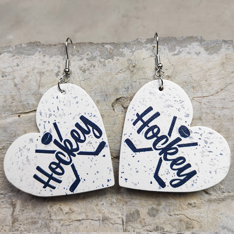 Hockey Teardrop Earrings