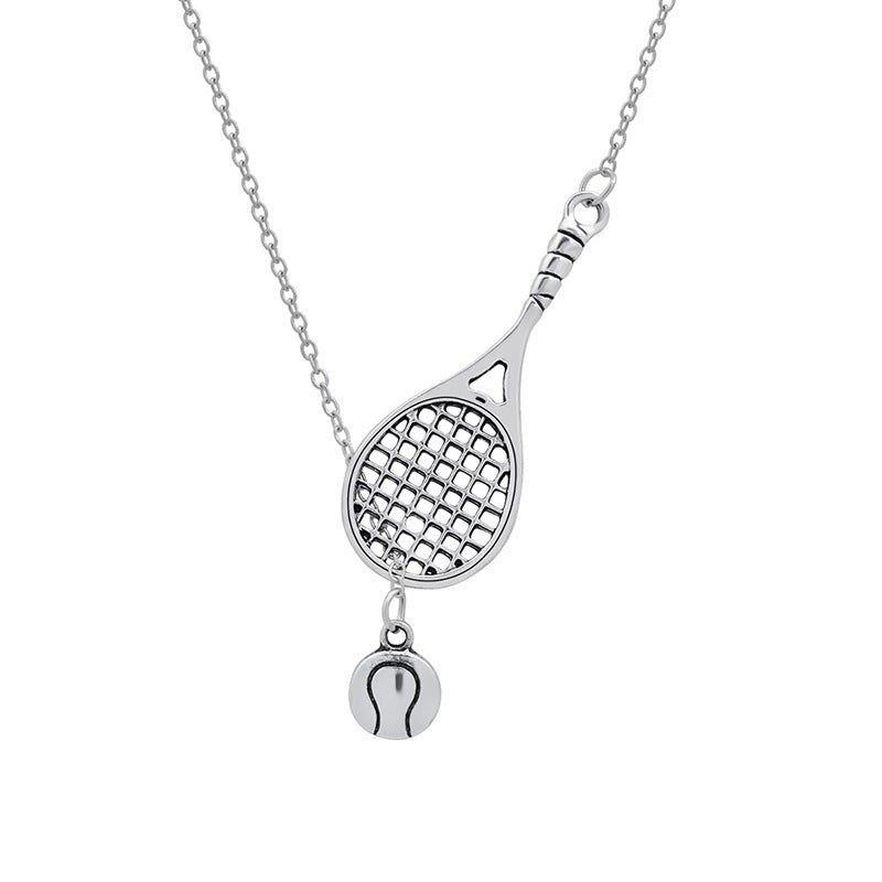 Vintage Punk Tennis Racket Pendant Fashion Jewelry Necklaces Wholesale