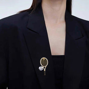 Vintage Tennis Racket Brooch