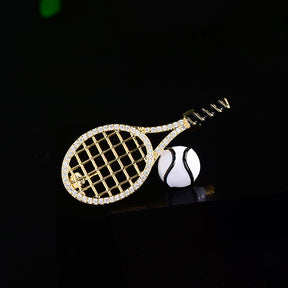 Vintage Tennis Racket Brooch