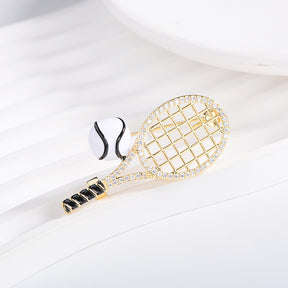 Vintage Tennis Racket Brooch
