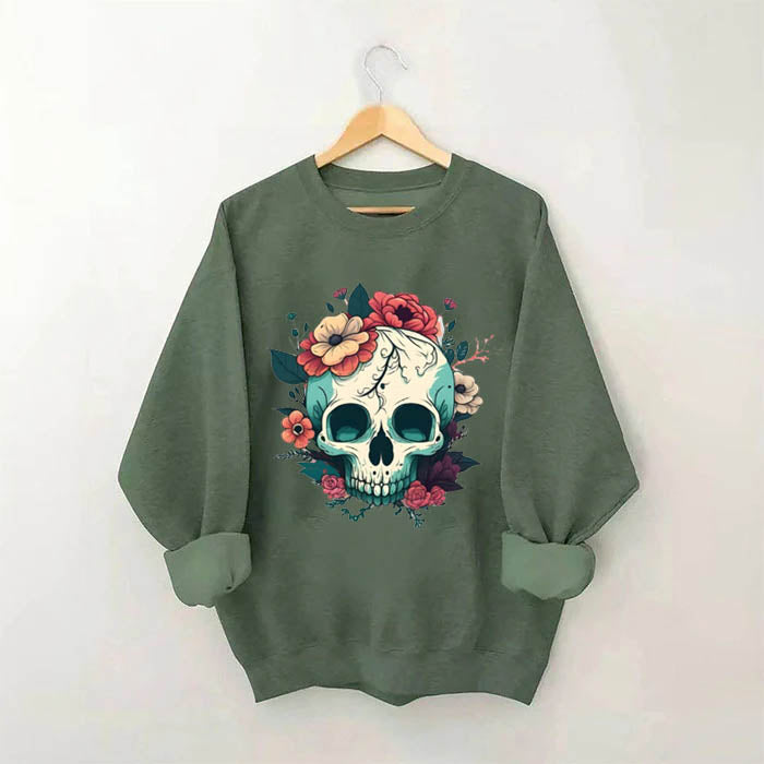 Flower Skull Sweatshirt