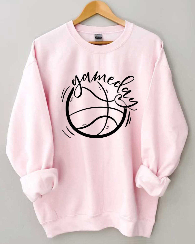 Basketball Game Day Crewneck Sweatshirt